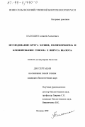 Калошин, Алексей Алексеевич. Исследование круга хозяев, полиморфизма и клонирование генома Х вируса шалота: дис. кандидат биологических наук: 03.00.03 - Молекулярная биология. Москва. 1999. 77 с.