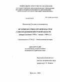 Мамонтова, Татьяна Александровна. История местных органов власти и самоуправления Иркутской области: вторая половина 1970-х - начало 1990-х гг.: дис. кандидат исторических наук: 07.00.02 - Отечественная история. Иркутск. 2009. 269 с.