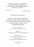 Шайхутдинова, Татьяна Викторовна. Клинико-статистические особенности распространенности бронхиальной астмы и сочетанных с ней аллергических заболеваний в условиях отдельного региона Северо-Запада Российской Федерации: дис. кандидат медицинских наук: 14.00.05 - Внутренние болезни. Великий Новгород. 2005. 192 с.