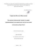 Гаврилова Наталья Николаевна. Коллоидно-химические основы создания перспективных каталитических систем на основе CeO2-ZrO2 и Mo2C-W2C: дис. доктор наук: 02.00.11 - Коллоидная химия и физико-химическая механика. ФГБОУ ВО «Российский химико-технологический университет имени Д.И. Менделеева». 2021. 415 с.