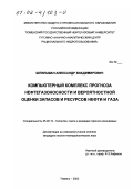 Шпильман, Александр Владимирович. Компьютерный комплекс прогноза нефтегазоносности и вероятностной оценки запасов и ресурсов нефти и газа: дис. кандидат геолого-минералогических наук: 25.00.12 - Геология, поиски и разведка горючих ископаемых. Тюмень. 2002. 155 с.