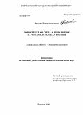 Павлова, Елена Алексеевна. Конкурентная среда и ее развитие на товарных рынках России: дис. кандидат экономических наук: 08.00.01 - Экономическая теория. Воронеж. 2008. 179 с.