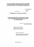 Праницкая, Татьяна Олеговна. Конституционно-правовой механизм обеспечения неприкосновенности частной жизни: дис. кандидат юридических наук: 12.00.02 - Конституционное право; муниципальное право. Белгород. 2010. 214 с.