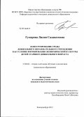 Гумерова, Лилия Салаватовна. Конструирование среды дошкольного образовательного учреждения как условие формирования экономической культуры детей старшего дошкольного возраста: дис. кандидат педагогических наук: 13.00.02 - Теория и методика обучения и воспитания (по областям и уровням образования). Екатеринбург. 2012. 189 с.