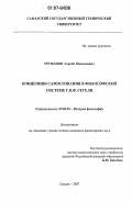 Труфанов, Сергей Николаевич. Концепция самосознания в философской системе Г.В.Ф. Гегеля: дис. кандидат философских наук: 09.00.03 - История философии. Самара. 2007. 153 с.