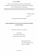 Капелюшник, Евгения Владимировна. Кулинарный код культуры в семантике образных средств языка: дис. кандидат наук: 10.02.01 - Русский язык. Томск. 2012. 199 с.