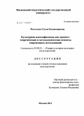 Матусевич, Елена Владимировна. Культурная идентификация как процесс: теоретические и методологические аспекты современных исследований: дис. кандидат культурологии: 24.00.01 - Теория и история культуры. Москва. 2011. 172 с.