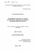 Волкова, Надежда Ивановна. Ландшафтная структура и ее влияние на современные антропогенные процессы: На прим. Брян. обл.: дис. кандидат географических наук: 11.00.01 - Физическая география, геофизика и геохимия ландшафтов. Москва. 1998. 227 с.