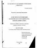 Белоусов, Александр Григорьевич. Логистическая концепция коммерческого посредничества: Региональный аспект: дис. доктор экономических наук: 08.00.05 - Экономика и управление народным хозяйством: теория управления экономическими системами; макроэкономика; экономика, организация и управление предприятиями, отраслями, комплексами; управление инновациями; региональная экономика; логистика; экономика труда. Ростов-на-Дону. 2001. 257 с.