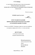 Точков, Андрей Георгиевич. Логистизация управления информационными потоками трансакций предприятий машиностроения: дис. кандидат экономических наук: 08.00.05 - Экономика и управление народным хозяйством: теория управления экономическими системами; макроэкономика; экономика, организация и управление предприятиями, отраслями, комплексами; управление инновациями; региональная экономика; логистика; экономика труда. Нижний Новгород. 2007. 184 с.