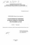 Горбунова, Ирина Александровна. Макромицеты северных и центральных районов Республики Алтай: дис. кандидат биологических наук: 03.00.05 - Ботаника. Новосибирск. 1999. 170 с.