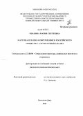 Иванова, Мария Сергеевна. Маргинализация современного российского общества: структурный анализ: дис. кандидат социологических наук: 22.00.04 - Социальная структура, социальные институты и процессы. Ростов-на-Дону. 2011. 177 с.