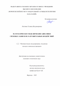 Лентяева Татьяна Владимировна. Математическое моделирование динамики снежных лавин и их разрушительных воздействий: дис. кандидат наук: 00.00.00 - Другие cпециальности. ФГБОУ ВО «Санкт-Петербургский государственный университет». 2025. 156 с.