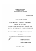 Атнагулов, Ирек Равильевич. Материальная культура и система жизнеобеспечения верхнеуральских казаков-нагайбаков второй половины XIX-начала XX вв.: дис. кандидат исторических наук: 07.00.07 - Этнография, этнология и антропология. Новосибирск. 2002. 206 с.