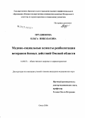 Прудникова, Ольга Николаевна. Медико-социальные аспекты реабилитации ветеранов боевых действий Омской обл.: дис. кандидат медицинских наук: 14.00.33 - Общественное здоровье и здравоохранение. Кемерово. 2006. 224 с.