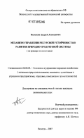 Белоусов, Андрей Леонидович. Механизм управления ресурсной устойчивостью развития природно-продуктовой системы: на примере железных руд: дис. кандидат экономических наук: 08.00.05 - Экономика и управление народным хозяйством: теория управления экономическими системами; макроэкономика; экономика, организация и управление предприятиями, отраслями, комплексами; управление инновациями; региональная экономика; логистика; экономика труда. Вологда. 2007. 148 с.