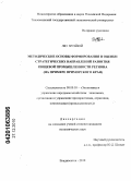 Лю Хуэйюй. Методические основы формирования и оценки стратегических направлений развития пищевой промышленности региона: на примере Приморского края: дис. кандидат экономических наук: 08.00.05 - Экономика и управление народным хозяйством: теория управления экономическими системами; макроэкономика; экономика, организация и управление предприятиями, отраслями, комплексами; управление инновациями; региональная экономика; логистика; экономика труда. Владивосток. 2010. 144 с.