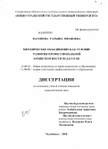 Васенина, Татьяна Ивановна. Методическое объединение как условие развития профессиональной компетентности педагогов: дис. кандидат педагогических наук: 13.00.01 - Общая педагогика, история педагогики и образования. Челябинск. 2008. 178 с.