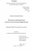 Суглобов, Александр Евгеньевич. Методология и организация аудита объектов сельской социальной инфраструктуры: дис. доктор экономических наук: 08.00.12 - Бухгалтерский учет, статистика. Москва. 2007. 447 с.