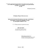 Юсифова Парзад Низами кызы. Международно-правовая охрана здоровья человека и окружающей среды от воздействия ртути: дис. кандидат наук: 00.00.00 - Другие cпециальности. «Российский университет дружбы народов имени Патриса Лумумбы». 2025. 236 с.