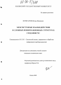 Кочегаров, Игорь Иванович. Межсистемные взаимодействия в сложных информационных структурах создания РЭС: дис. кандидат технических наук: 05.13.01 - Системный анализ, управление и обработка информации (по отраслям). Пенза. 2004. 179 с.