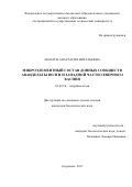 Махлун, Анастасия Витальевна. Микроэлементный состав донных сообществ авандельты Волги и западной части Северного Каспия: дис. кандидат наук: 03.02.10 - Гидробиология. Астрахань. 2017. 157 с.