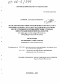 Немцов, Александр Дмитриевич. Моделирование информационных процессов в компьютерных системах органов внутренних дел в условиях противодействия угрозам информационной безопасности: На примере компьютерной системы ГУВД Воронежской области: дис. кандидат технических наук: 05.13.18 - Математическое моделирование, численные методы и комплексы программ. Воронеж. 2005. 147 с.