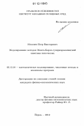 Меленев, Петр Викторович. Моделирование методом Монте-Карло суперпарамагнитной кинетики наночастиц: дис. кандидат физико-математических наук: 05.13.18 - Математическое моделирование, численные методы и комплексы программ. Пермь. 2012. 136 с.