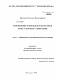 Одинцова, Светлана Владимировна. Моделирование оптимальной международной эколого-экономической политики: дис. кандидат экономических наук: 08.00.13 - Математические и инструментальные методы экономики. Кисловодск. 2010. 131 с.