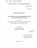 Рыкова, Инна Николаевна. Моделирование взаимоотношений банковской системы и финансовых рынков: дис. доктор экономических наук: 08.00.13 - Математические и инструментальные методы экономики. Ставрополь. 2004. 328 с.