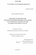 Мальганова, Ирина Григорьевна. Мониторинг и прогнозирование территориальной дифференциации качества жизни населения региона: подходы и методы: на примере Республики Татарстан: дис. кандидат географических наук: 25.00.24 - Экономическая, социальная и политическая география. Казань. 2006. 245 с.