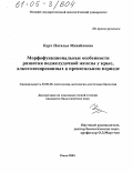 Курч, Наталья Михайловна. Морфофункциональные особенности развития поджелудочной железы у крыс, алкоголизированных в пренатальном периоде: дис. кандидат биологических наук: 03.00.25 - Гистология, цитология, клеточная биология. Омск. 2004. 149 с.