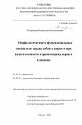 Илларионова, Владислава Константиновна. Морфологические и функциональные показатели сердца собак в норме и при недостаточности атриовентрикулярных клапанов: дис. кандидат биологических наук: 03.00.13 - Физиология. Москва. 2006. 162 с.