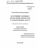 Сысоева, Валентина Владимировна. Нарративный потенциал несобственно-прямой речи в художественном тексте: дис. кандидат филологических наук: 10.02.01 - Русский язык. Белгород. 2004. 219 с.