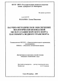 Назарова, Елена Павловна. Научно-методическое обеспечение экологически безопасной эксплуатации морского порта как объекта водного транспорта: дис. кандидат технических наук: 05.22.19 - Эксплуатация водного транспорта, судовождение. Санкт-Петербург. 2009. 174 с.