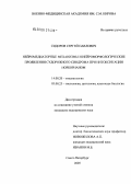 Сидоров, Сергей Павлович. Нейромедиаторные механизмы и нейроморфологические проявления судорожного синдрома при интоксикации норборнаном: дис. кандидат медицинских наук: 14.00.20 - Токсикология. Санкт-Петербург. 2005. 162 с.