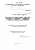 Богомолова, Татьяна Павловна. Неправительственные саморегулируемые организации как институт становления гражданского общества в современной России: социологический анализ: дис. кандидат социологических наук: 22.00.04 - Социальная структура, социальные институты и процессы. Москва. 2006. 154 с.