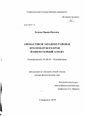 Беляева, Марина Юрьевна. Ономастикон западных районов Краснодарского края: полисистемный аспект: дис. доктор филологических наук: 10.02.01 - Русский язык. Ставрополь. 2010. 600 с.