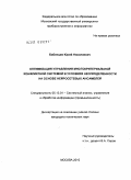Бабинцев, Юрий Николаевич. Оптимизация управления многокритериальной конфликтной системой в условиях неопределенности на основе нейросетевых ансамблей: дис. кандидат технических наук: 05.13.01 - Системный анализ, управление и обработка информации (по отраслям). Москва. 2010. 135 с.