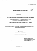 Паньков, Виктор Сергеевич. Организационно-экономические инструменты формирования и развития кластеров в региональной экономике: по материалам Краснодарского края: дис. кандидат экономических наук: 08.00.05 - Экономика и управление народным хозяйством: теория управления экономическими системами; макроэкономика; экономика, организация и управление предприятиями, отраслями, комплексами; управление инновациями; региональная экономика; логистика; экономика труда. Краснодар. 2011. 175 с.