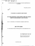 Кузьменко, Владимир Викторович. Организационно-экономический механизм энергосбережения в АПК региона: дис. доктор экономических наук: 08.00.05 - Экономика и управление народным хозяйством: теория управления экономическими системами; макроэкономика; экономика, организация и управление предприятиями, отраслями, комплексами; управление инновациями; региональная экономика; логистика; экономика труда. Ставрополь. 2000. 364 с.
