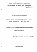 Магомедова, Зухра Омаршаевна. Организационно-экономический механизм развития отраслей социально-культурной сферы: дис. кандидат экономических наук: 08.00.05 - Экономика и управление народным хозяйством: теория управления экономическими системами; макроэкономика; экономика, организация и управление предприятиями, отраслями, комплексами; управление инновациями; региональная экономика; логистика; экономика труда. Махачкала. 2006. 182 с.