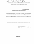 Фридзон, Анна Константиновна. Организационно-педагогические условия формирования готовности будущих инженеров к использованию иностранного языка в профессиональной деятельности: дис. кандидат педагогических наук: 13.00.08 - Теория и методика профессионального образования. Калуга. 2005. 204 с.