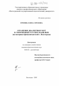 Еремина, Елена Сергеевна. Отражение диалектных черт в современных русских фамилиях: На материале фамилий жителей г. Волгограда: дис. кандидат филологических наук: 10.02.01 - Русский язык. Волгоград. 2005. 300 с.