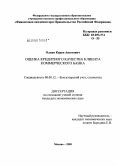 Олоян, Карен Ашотович. Оценка кредитного качества клиента коммерческого банка: дис. кандидат экономических наук: 08.00.12 - Бухгалтерский учет, статистика. Москва. 2008. 173 с.