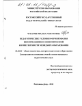 Чубарян, Оксана Мануковна. Педагогические условия формирования информационно-экономической компетентности менеджера образования: дис. кандидат педагогических наук: 13.00.01 - Общая педагогика, история педагогики и образования. Ростов-на-Дону. 2002. 159 с.