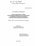 Сучкина, Наталья Николаевна. Педагогические условия формирования ценностного отношения студентов аграрного колледжа к профессиональной деятельности: дис. кандидат педагогических наук: 13.00.08 - Теория и методика профессионального образования. Курск. 2003. 226 с.