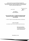 Шуайбова, Меседо Омаровна. Педагогические условия формирования здорового образа жизни студенческой молодежи: дис. кандидат педагогических наук: 13.00.08 - Теория и методика профессионального образования. Махачкала. 2011. 212 с.