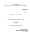 Поломошнова Светлана Анатольевна. Педагогическое управление профессиональным самоопределением старшеклассников: дис. кандидат наук: 13.00.01 - Общая педагогика, история педагогики и образования. ФГБОУ ВО «Новгородский государственный университет имени Ярослава Мудрого». 2018. 210 с.