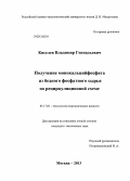 Киселев, Владимир Геннадьевич. Получение монокальцийфосфата из бедного фосфатного сырья по рециркуляционной схеме: дис. кандидат наук: 05.17.01 - Технология неорганических веществ. Москва. 2013. 156 с.